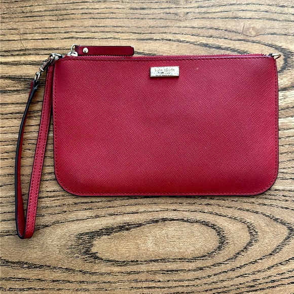 Kate Spade ♠️ red leather pouch and wallet Lot 2 PCs - Picture 5 of 12